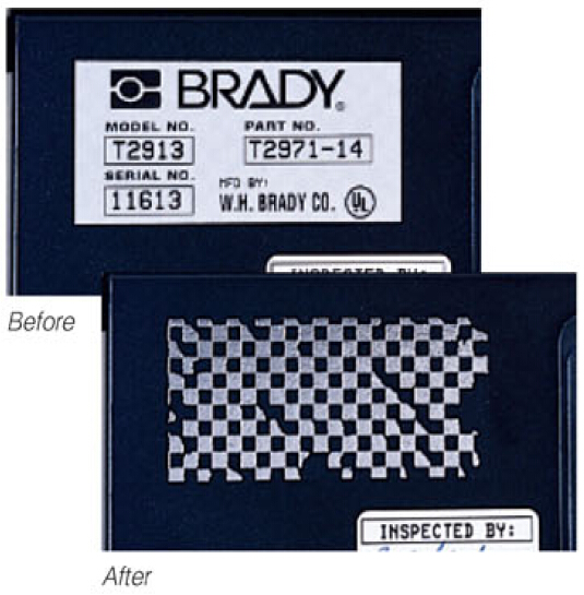 BRADY B-438 旗Ş防伪标签
