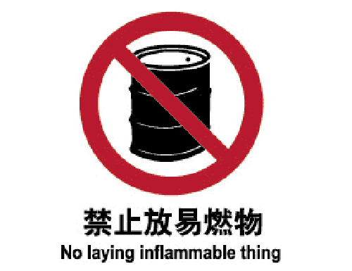 止cL?止放易燃物